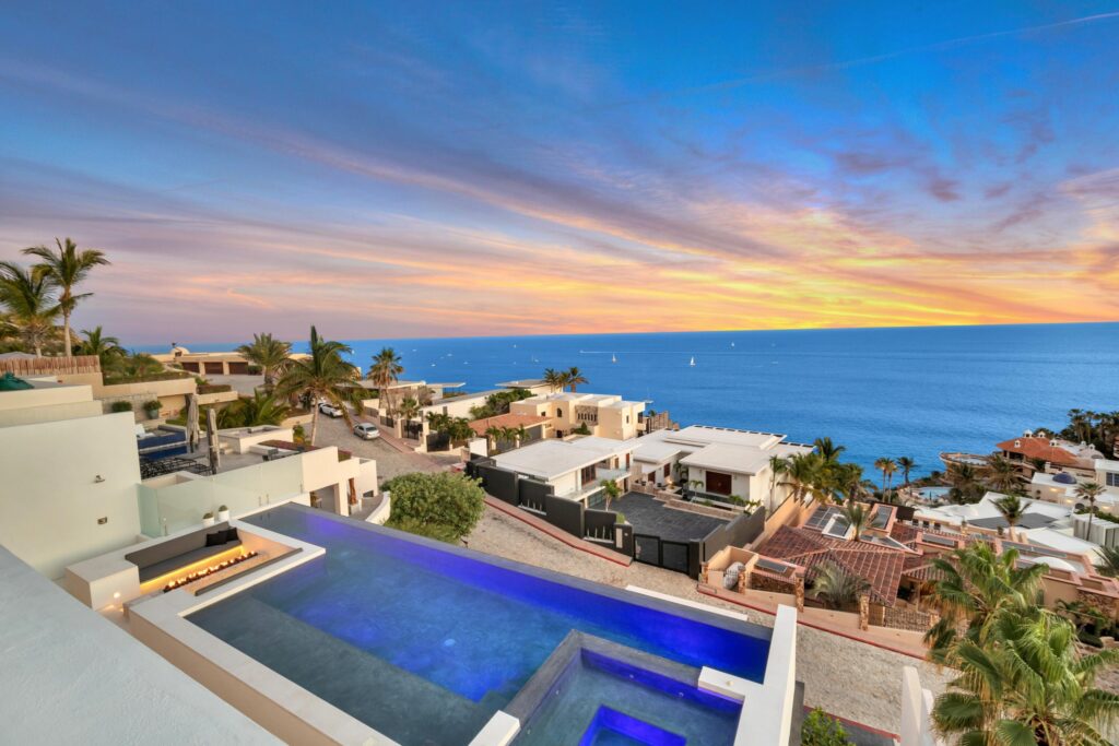 Los Cabos Cabo Del Mar Ecopark Spacious and well-maintained two-story home featuring 3 bedrooms, 2.5 bathrooms, and one of the largest floor plans in the Cabo del Mar development. This property offers rare amenities including a private pool, garden terrace, and built-in BBQ area. The home enjoys ocean – Camino de los Gatos Lot 9, Cabo San Lucas, BS