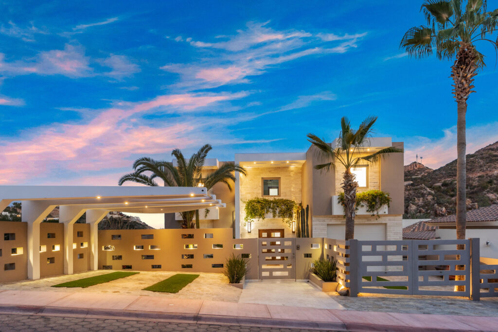 Los Cabos Cabo Colorado Discover modern luxury in this exquisitely designed home, built in 2020 and nestled within the exclusive, beachfront, private gated community of Cabo Colorado in San José del Cabo—just 2 miles from Palmilla Beach. Enjoy the convenience of living just steps from a stunning, sandy private beach within the community.With a striking contemporary aesthetic, this residence features gleaming white marble floors, beautifully appointed marble bathrooms, and captivating ocean – Casa 14, La Cañada 2, San Jose del Cabo, San Jose del Cabo, BS