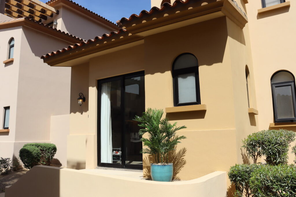 Los Cabos Mavila This studio apartment in the Pueblito section of Mavila at Quivira is the best entry level property in the exclusive gate golf community of Quivira Los Cabos. A charming single room suite with full en-suite and refined kitchenette complete with 4 burner induction range, stainless vent hood, microwave, and refrigerator with freezer. The large sliding front door opens onto a raised entrance platform facing west which receives nice afternoon sun allowing for a light airy feel. Openable windows in both the bath and bed area allow for more light and cross breeze to cool the unit. 1.5 ton inverter A/C efficiently cools the unit on even the hottest days. Fiber optic to the unit allows for high speed internet. Washer/dryer included as well as tanked electric water heater for immediate hot water use. Separate closet with drawers and shelves in addition to large utility closet for storing personal items. Studio owners at Mavila enjoy all the amenities afforded to Quivira real estate property owners including access to restaurants, spas, common areas, golf club, and beach club. Owners enjoy discounts on services: golf 25%, restaurants spas and hotels 20%. – Studio, Mavila at Quivira Pueblito, Pacific, Pacific, BS