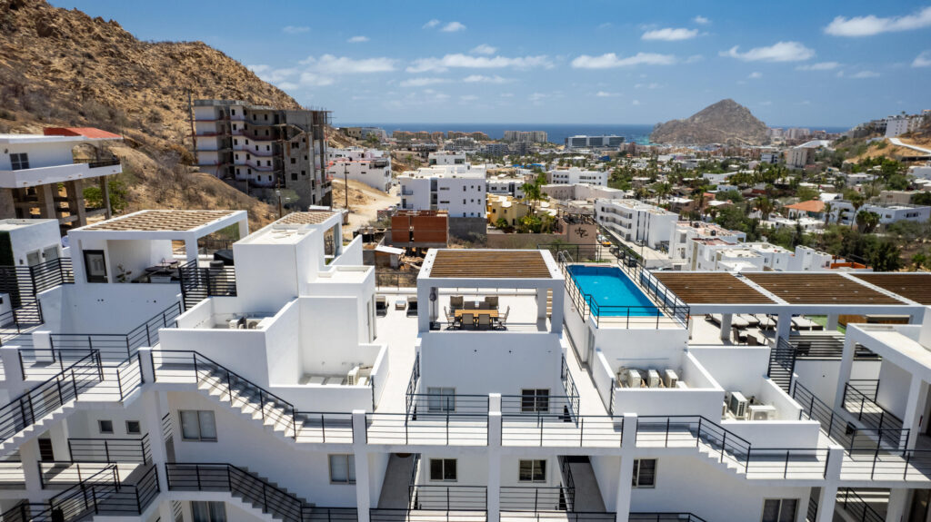 Los Cabos Luxotica Iii Welcome to Sunset Corner Condo 201, a bright and inviting second-floor corner unit in the growing Sunset area of Cabo San Lucas. This 2-bedroom, 2-bathroom condo features an open-concept layout, high ceilings, abundant natural light, and pleasant city and mountain – VISTAVELA III, Cabo Corridor, Cabo Corridor, BS