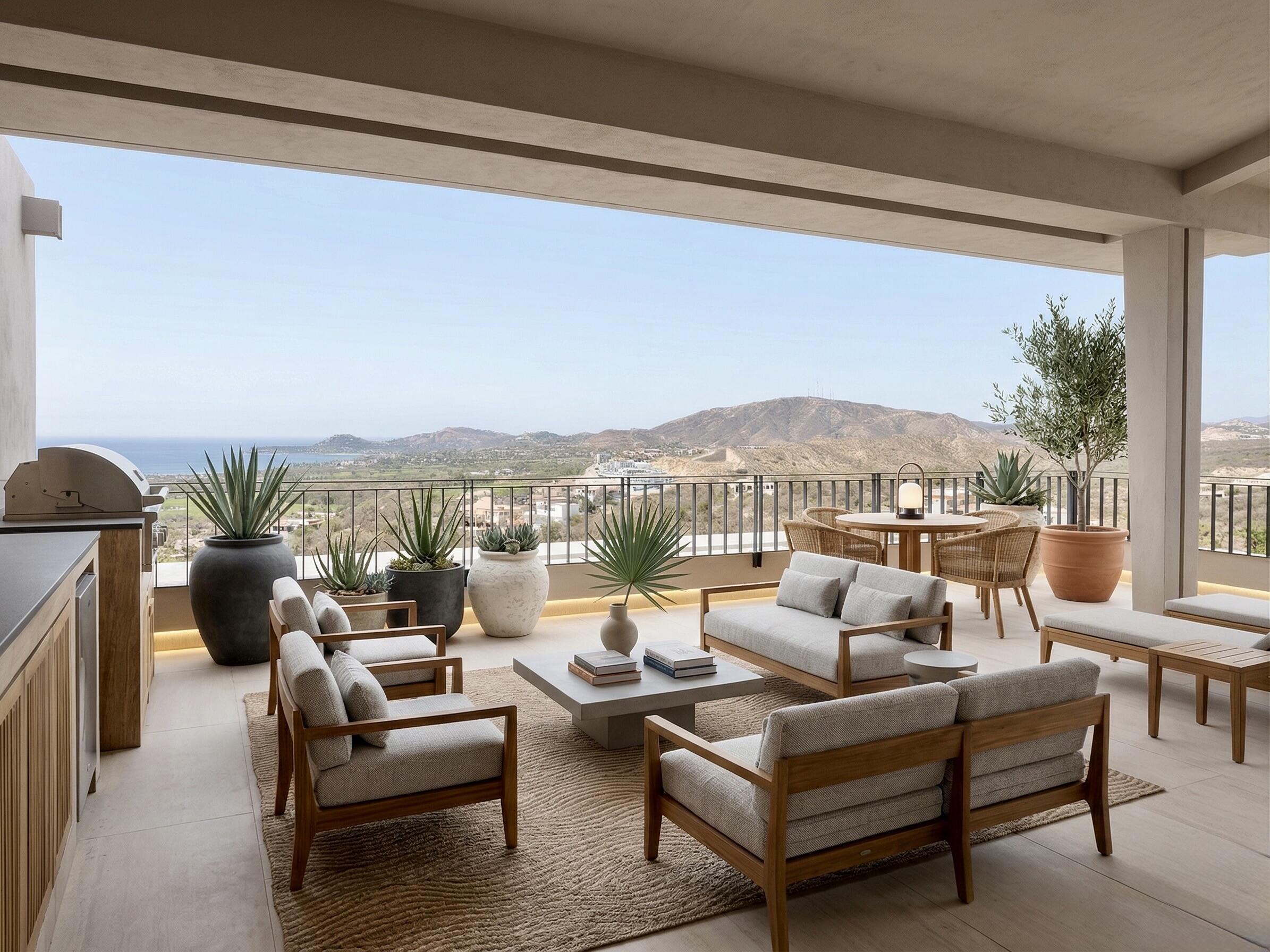 Los Cabos Lumaria Experience effortless indoor-outdoor living in this brand-new, ground-level 2-bedroom, 2-bathroom condo featuring beautiful ocean and Arch – 306 Bahia de las Palmas, San Jose del Cabo, BS